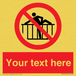 Custom prohibition do not cross barrier